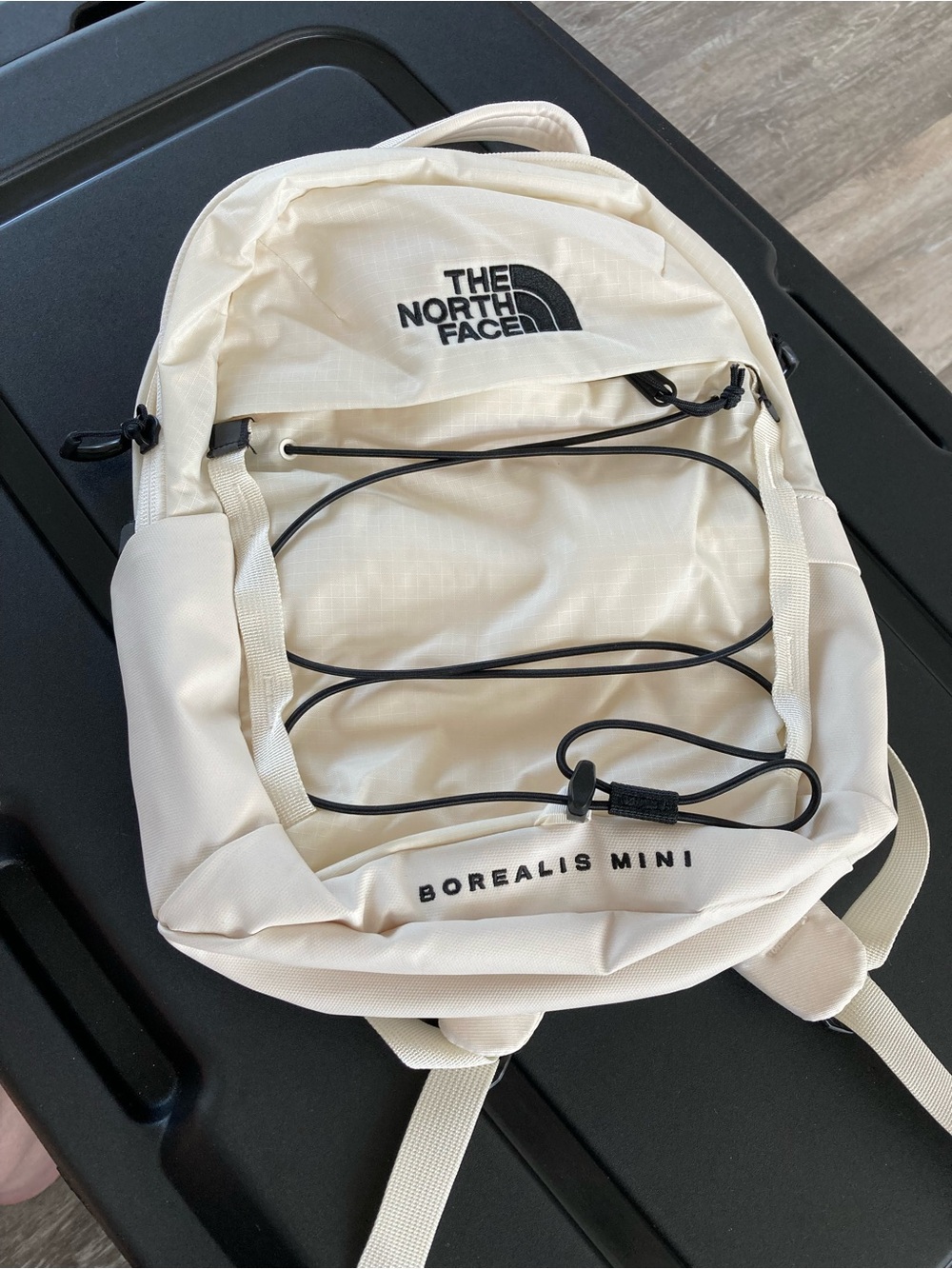 The North Face Borealis Mini Backpack β Cream with Black Bungee